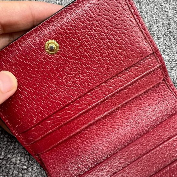 100% Authentic GUCCI Blooms Brown Canvas Wallet - Picture 8 of 12